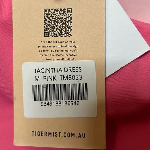 Tiger Mist Jacintha Overlapping Bodycon Mini Dress Pink Size Medium - Picture 4 of 5